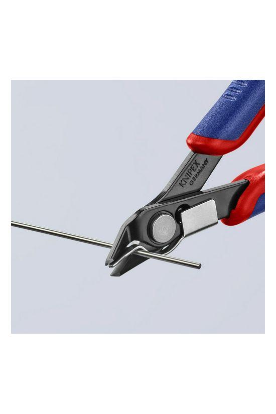 Elektronikai oldalcsípő fogó 62HRC max.d1,2/0,6mm nyitórugós piros-kék normál Super Knips KNIPEX - 7891125