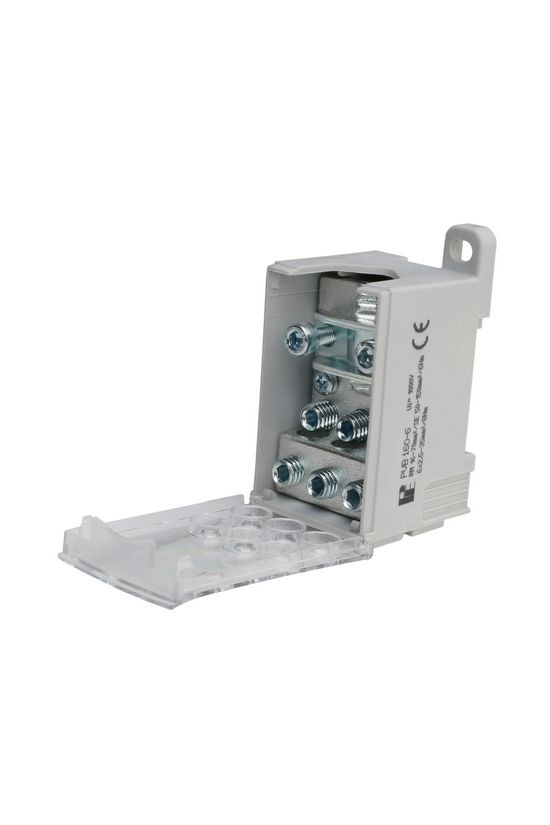 Elosztóblokk 400A 1x95-185+3x2,5-35+8x2,5-16mm2 szürke 1P csavaros PVB 400-3/8 Pollmann - 2080719