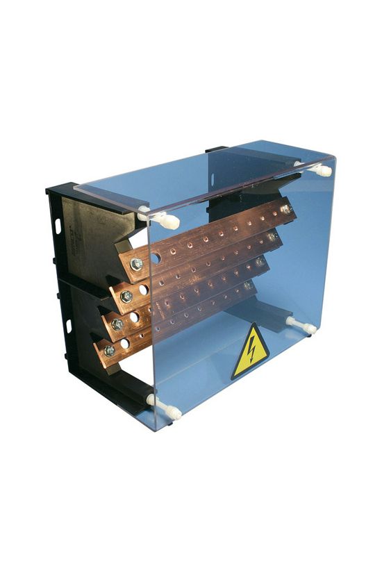 Elosztóblokk réz sínes M6 kábelsarus 4P 400A 8-kapocs/pólus nVent ERIFLEX TR-400A ERICO - 562010