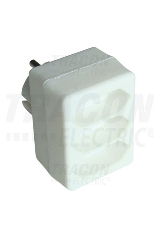 Elosztódugó DIN(F)90°->3xEURO(C) 16A 250V TRACON - TN3