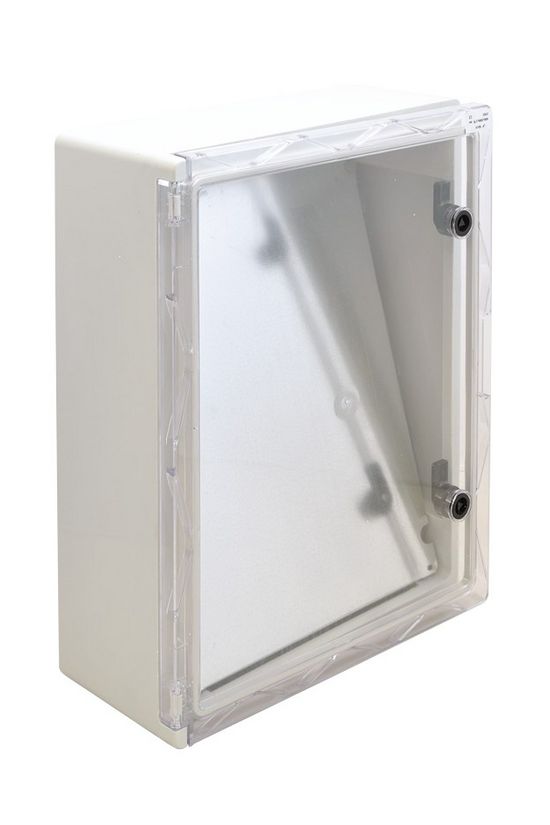 Kiselosztó maszkos PE/N-sín műanyag 3x 17M falonkívüli szürke IP65 átlátszó teli ajtó TME TRACON - TME504018T