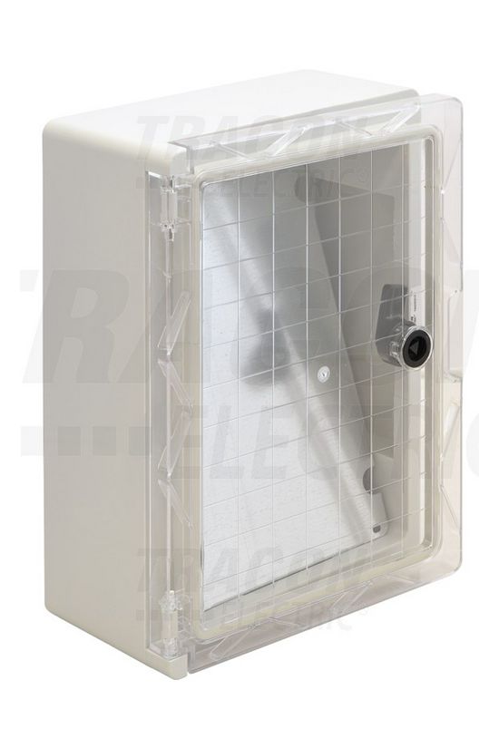 Elosztószekrény UV-álló falonkívüli műanyag átlátszó 1-es ajtó 100A 250mmx 330mmx TME TRACON - TME332513T
