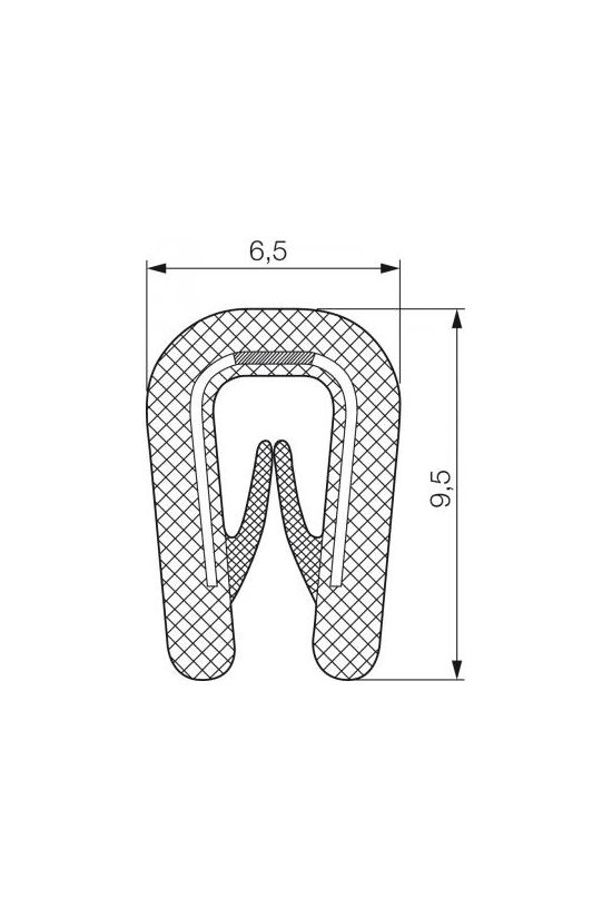 Élvédő szalag 1-2mm lemezhez 10m univerzális-hoz 9.5mm x 6.5mm x 10000mm Habermann - 131098