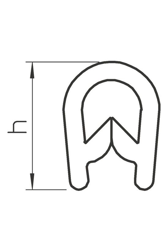 Élvédő szalag 1-4mm lemezhez 10m  KSB 4 PVC OBO-BETTERMANN - 6072895