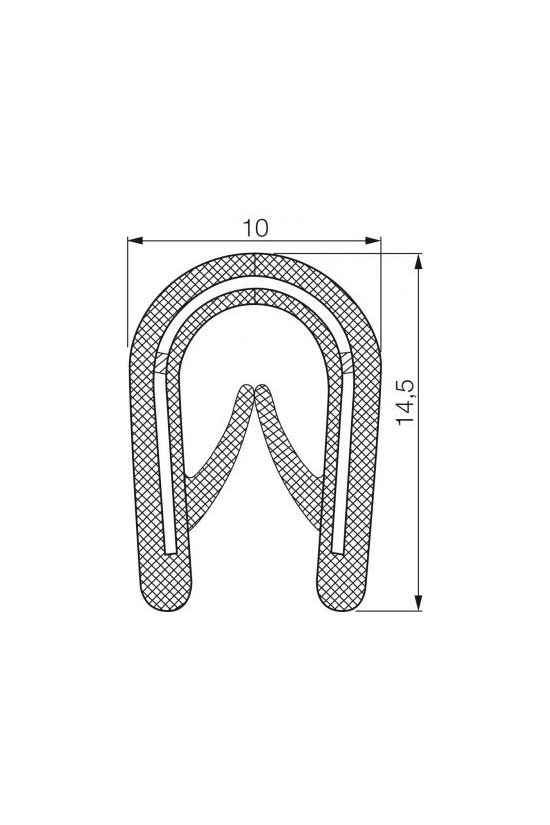 Élvédő szalag 1-4mm lemezhez 10m univerzális-hoz 14.5mm x 10mm x 10000mm Habermann - 145078