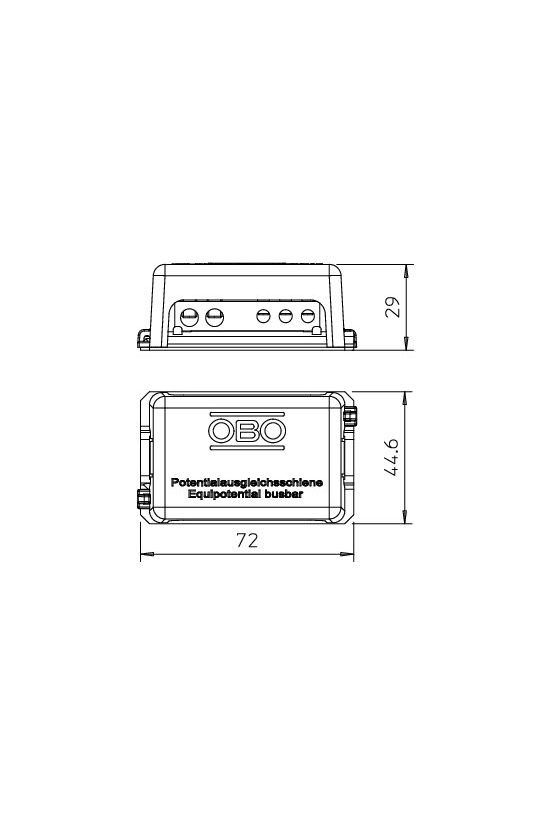 EPH-sín sárgaréz fix 43.5mm x 29mm x 72mm burkolattal 1809 BG OBO-BETTERMANN - 5015502
