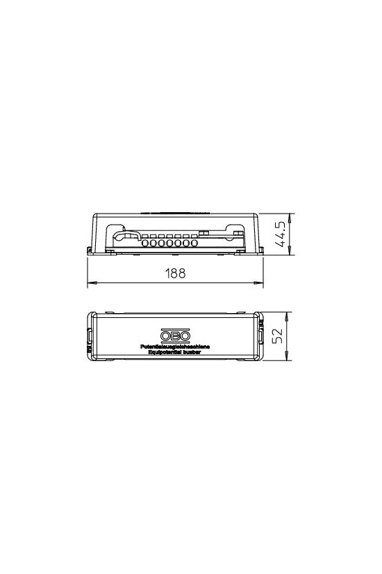 EPH-sín szigetelt sárgaréz fix 52mm x 44.5mm x 188mm burkolattal 1809 A OBO-BETTERMANN - 5015111