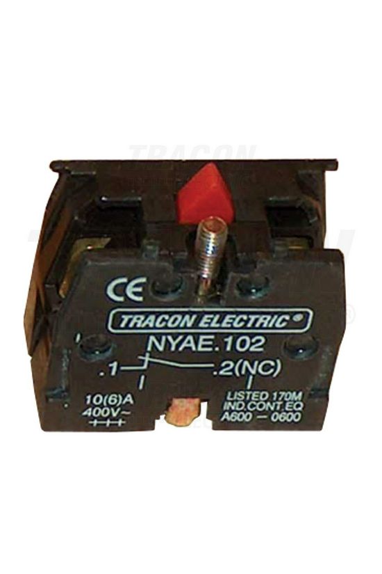 Érintkezőelem NYG1-hez előlapra 1-ny 3A/AC15/230V csavaros TRACON - NYAE102