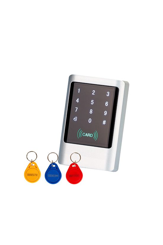 Érintőgombos kódzár +RFID kártyaolvasó NO/NC-relé 4000-felhaszn 12VDC  CON-M1 KIT OVERGATE