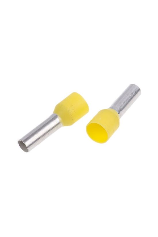 Érvéghüvely DIN-VDE szigetelt normál 1mm2 6mm sárga TRACON - E080