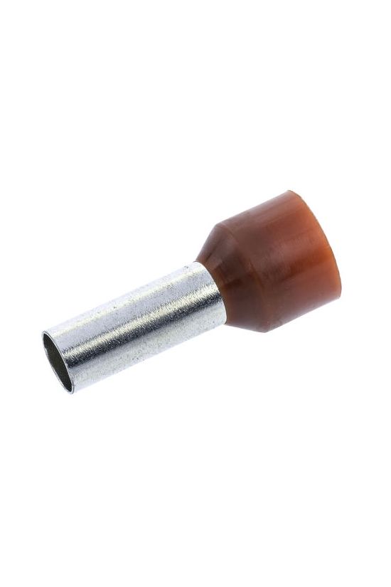 Érvéghüvely NFC szigetelt normál 10mm2 12mm barna TRACON - E24