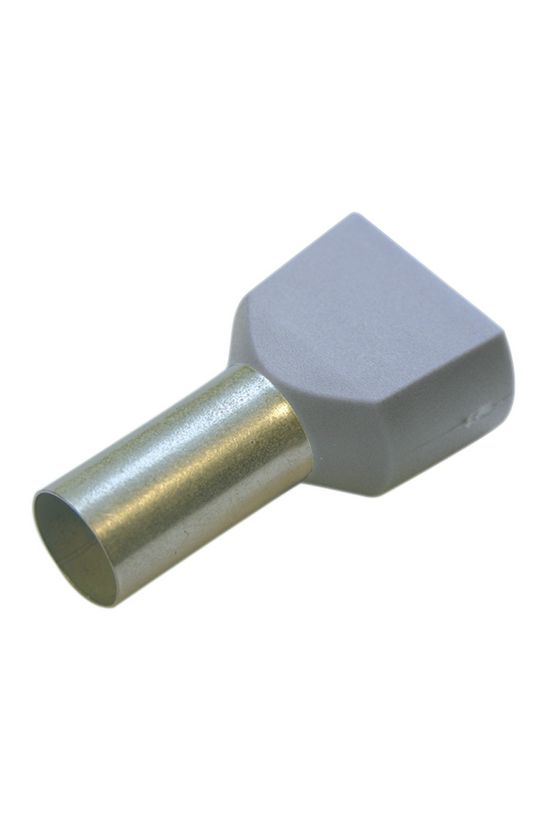Érvéghüvely szigetelt iker 2x 0.75mm2 10mm szürke Haupa - 270782