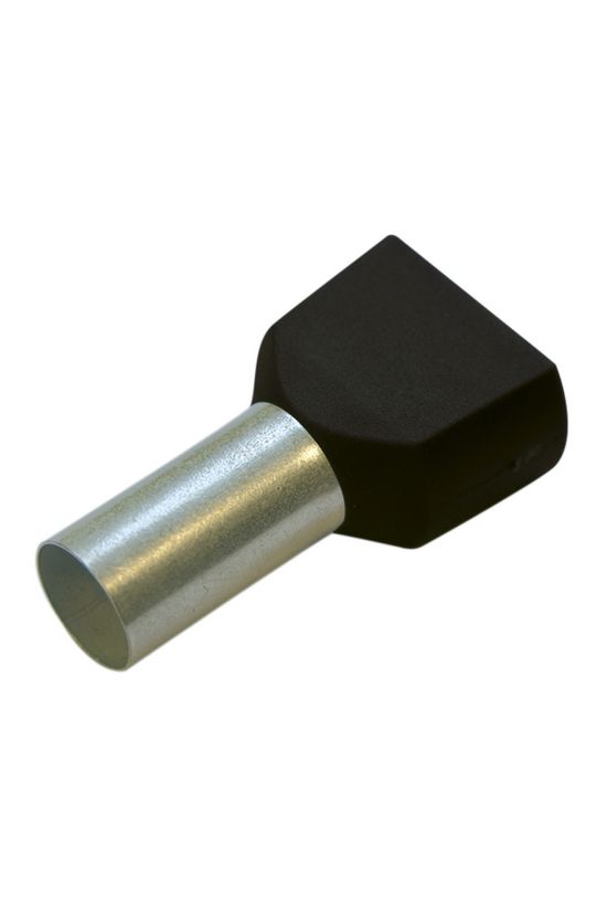 Érvéghüvely szigetelt iker 2x 1.5mm2 8mm fekete Haupa - 270788