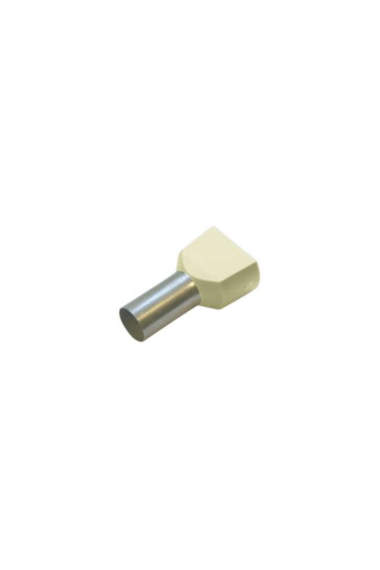 Érvéghüvely szigetelt iker 2x 10mm2 24mm elefántcsont H10,0/24 ZH EB SV Weidmüller - 9004940000