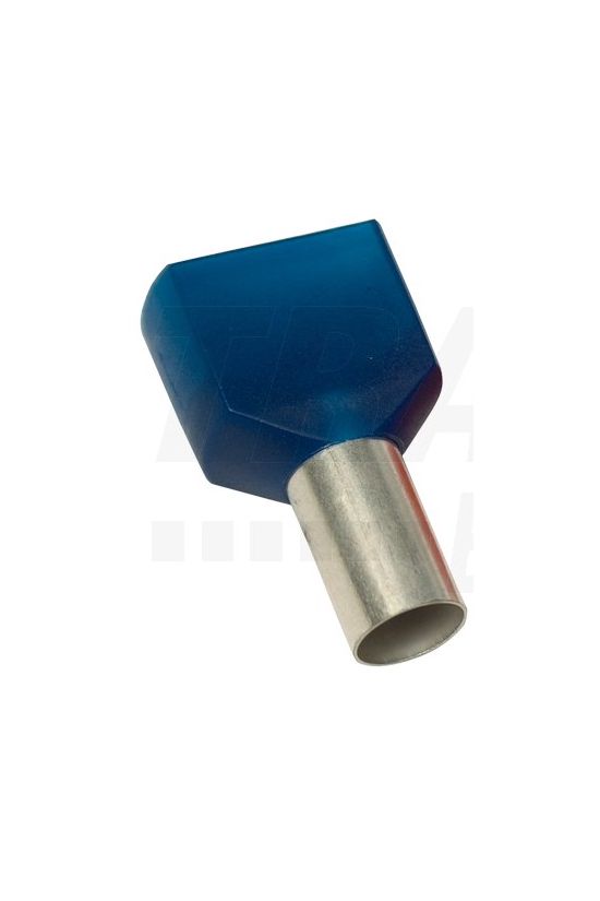 Érvéghüvely szigetelt iker 2x 16mm2 14mm kék TRACON - E26I