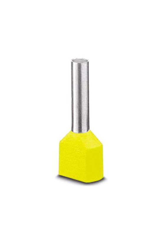 Érvéghüvely szigetelt iker 2x 1mm2 15mm sárga H1,0/15 ZH GE SV Weidmüller - 9018530000