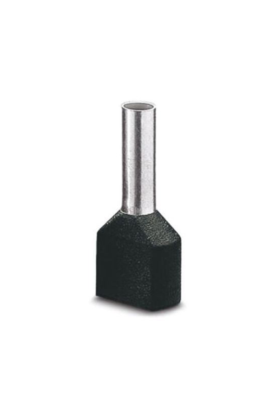 Érvéghüvely szigetelt iker 2x 6mm2 23mm fekete H6,0/23 ZH SW SV Weidmüller - 9004930000