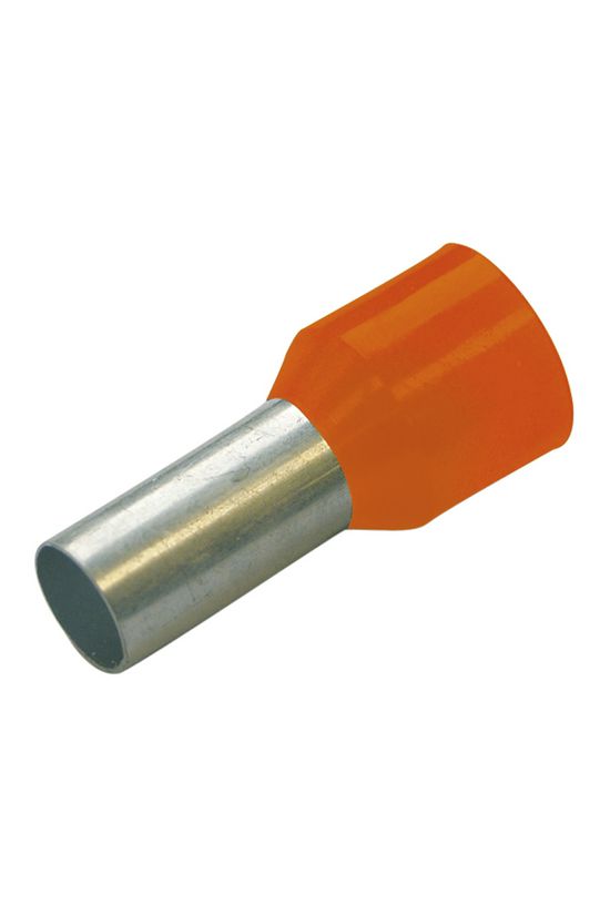 Érvéghüvely szigetelt normál 0.5mm2 8mm narancs Haupa - 270719