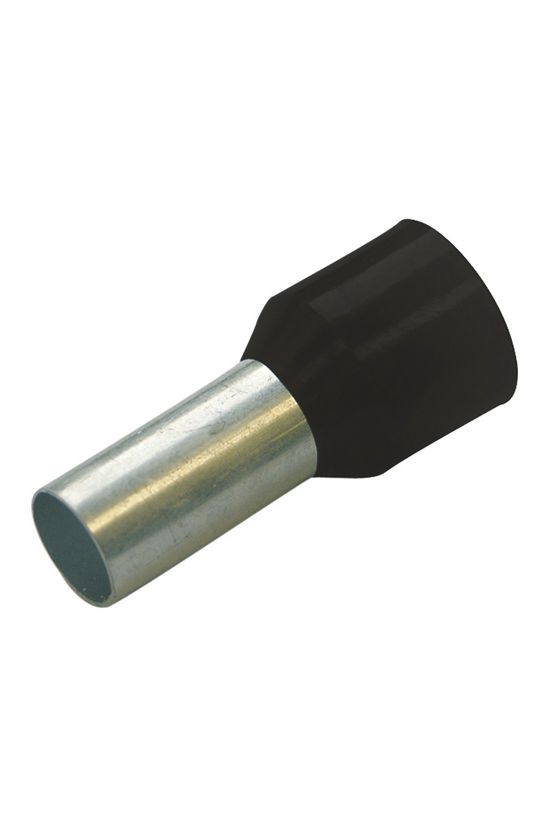Érvéghüvely szigetelt normál 1.5mm2 8mm fekete Haupa - 270808