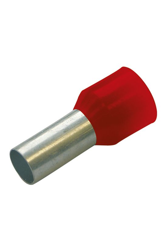 Érvéghüvely szigetelt normál 1.5mm2 8mm piros Haupa - 270726