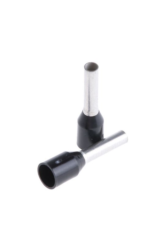 Érvéghüvely szigetelt normál 6mm2 20mm fekete H6,0/20 SW Weidmüller - 0533500000