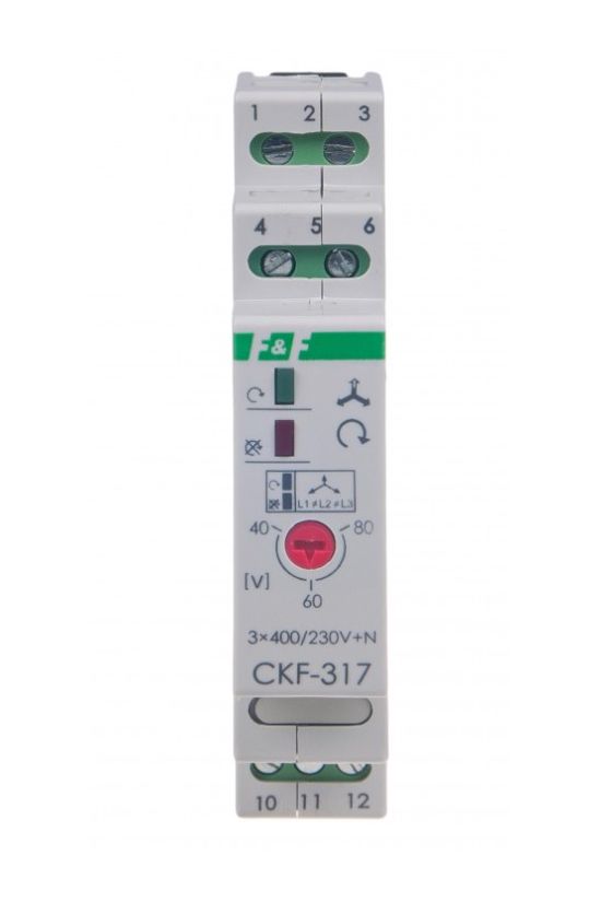 Fázisfigyelő relé multifunkciós 230-400V 1v fázissorrend CKF-317 F&F Filipowski