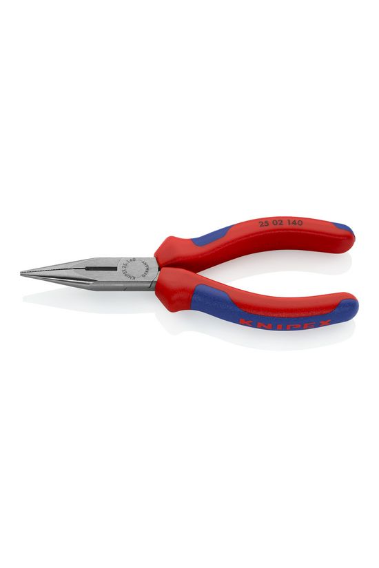 Fél-kerek csőrű (rádió) fogó 61HRC vágóéllel max.d2,5/1,6mm piros-kék 140mm-hossz KNIPEX - 2502140