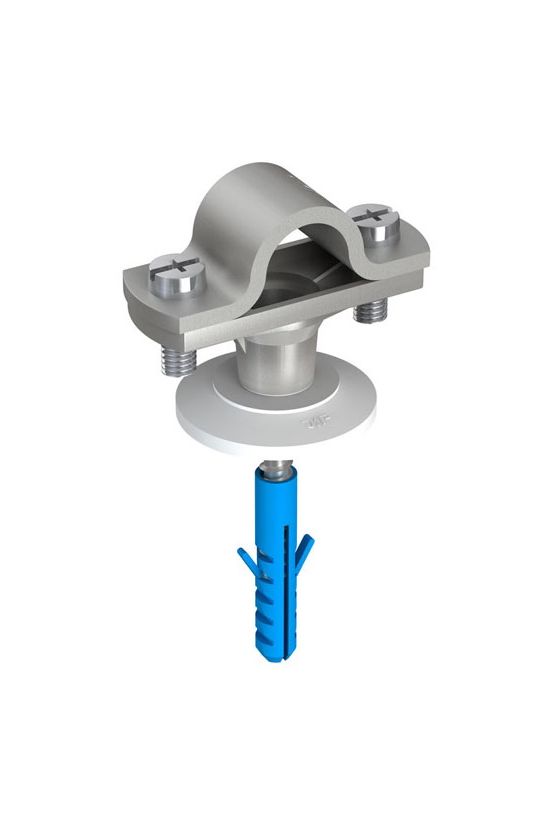 Felfogórúd-tartó rozettával csavarbilincs 16mm tűzihorganyzott acél tipli-szerelés J.PRÖPSTER - 110175