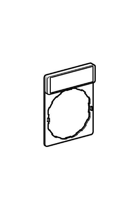Felirati jelöletlen tábla tartóval d22 üres üres téglalap 30mmx 40mm Harmony XB4 Schneider - ZBY4101