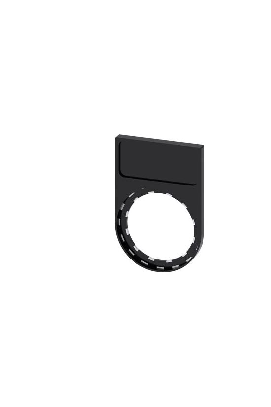 Felirati tábla tartó RSU1-hez d22 üres üres fekete téglalap 29.8mm x 44.8mm x SIRIUS ACT SIEMENS - 3SU1900-0AG10-0AA0