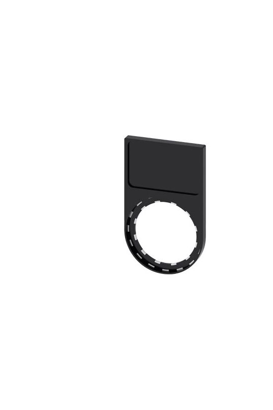 Felirati tábla tartó RSU1-hez d22 üres üres fekete téglalap 29.8mm x 49.8mm x SIRIUS ACT SIEMENS - 3SU1900-0AH10-0AA0