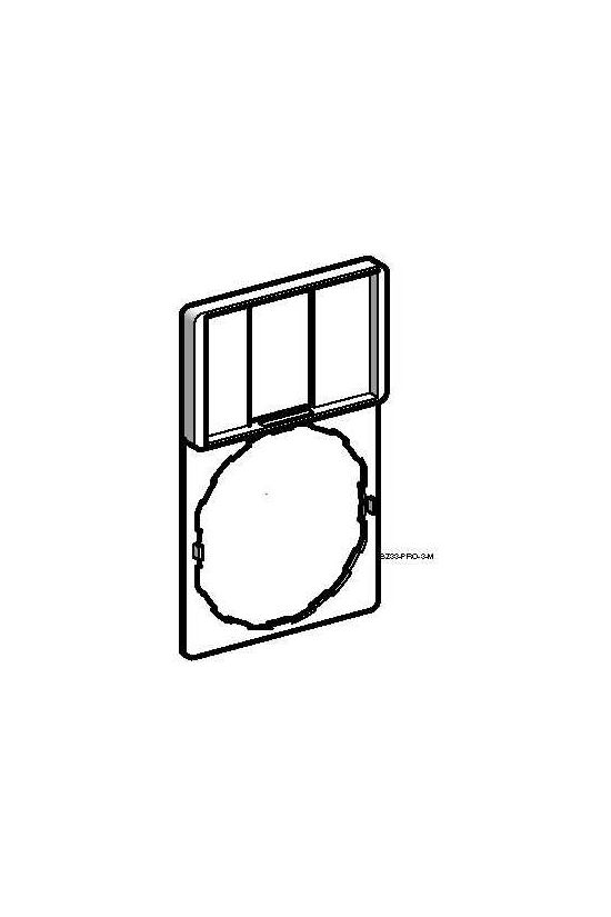 Felirati tábla tartó vezérlőkészülélkhez négyszögletes-forma 30mm-sz 50mm-ma fekete ZBZ Schneider - ZBZ33