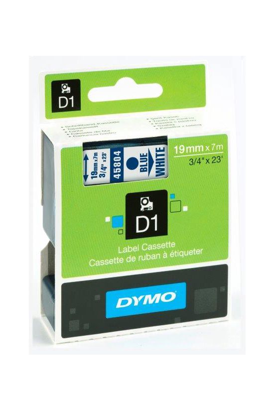 Feliratozó szalag poliészter fehér/ kék-betű 19mm x 7m UV-álló D1 45804 DYMO - S0720840