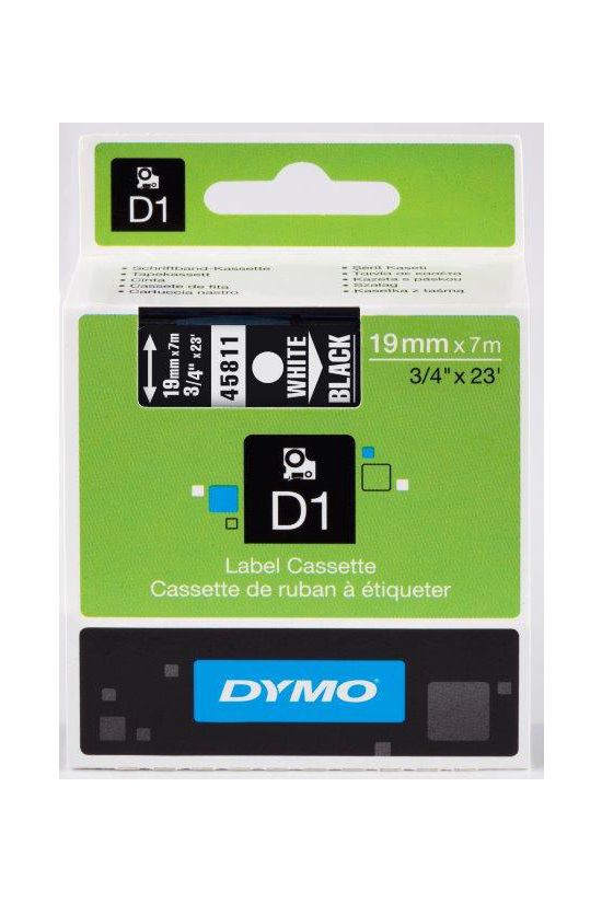 Feliratozó szalag poliészter fekete/ fehér-betű 19mm x 7m UV-álló D1 45811 DYMO - S0720910