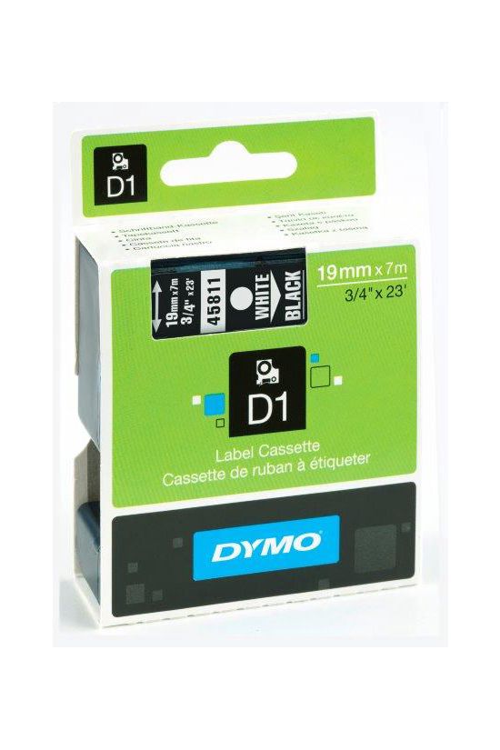 Feliratozó szalag poliészter fekete/ fehér-betű 19mm x 7m UV-álló D1 45811 DYMO - S0720910