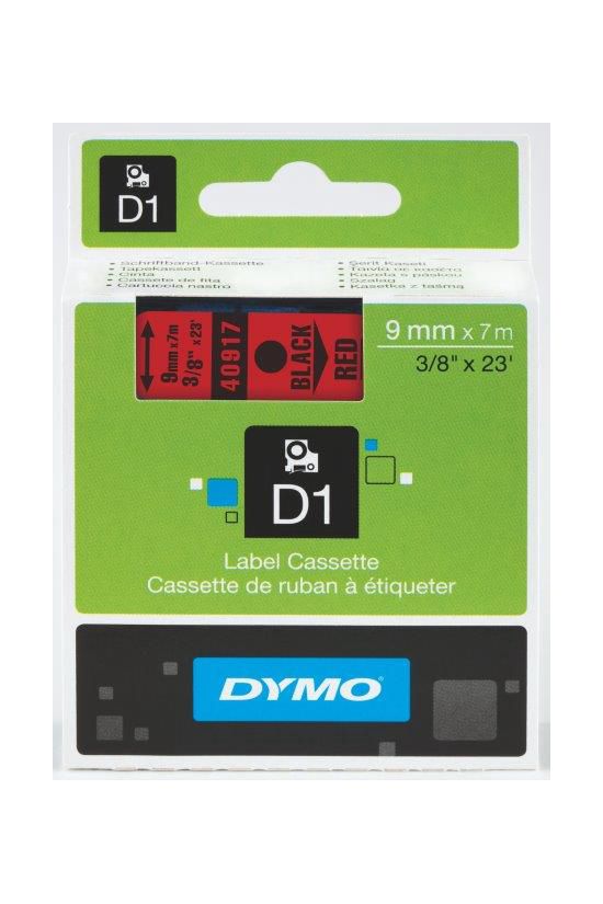 Feliratozó szalag poliészter piros/ fekete-betű 9mm x 7m UV-álló D1 40917 DYMO - S0720720