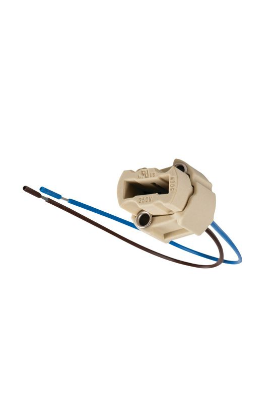 Fémhalogén foglalat vezetékkel 2A G9 beépíthető porcelán szürke csavaros HLDR-G9 KANLUX - 8220