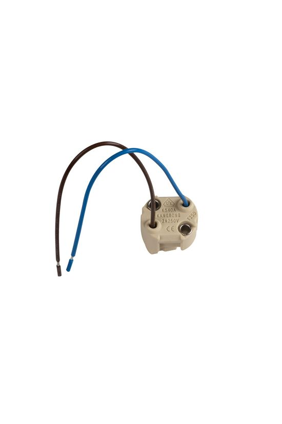 Fémhalogén foglalat vezetékkel 2A G9 beépíthető porcelán szürke csavaros HLDR-G9 KANLUX - 8220