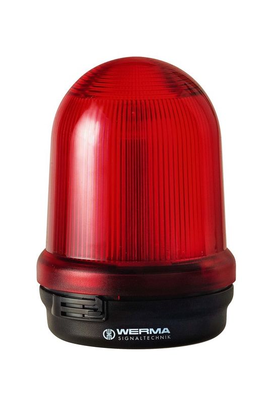 Fényjelző folyamatos 137mm 230V AC/DC BA15d piros IP65 falonkívüli BM WERMA - 82610000