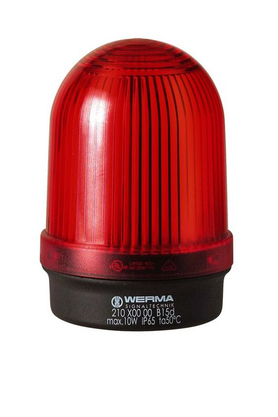 Fényjelző folyamatos lámpa nélkül 81mm 230V AC/DC BA15d piros IP65 falonkívüli BM WERMA - 21010000