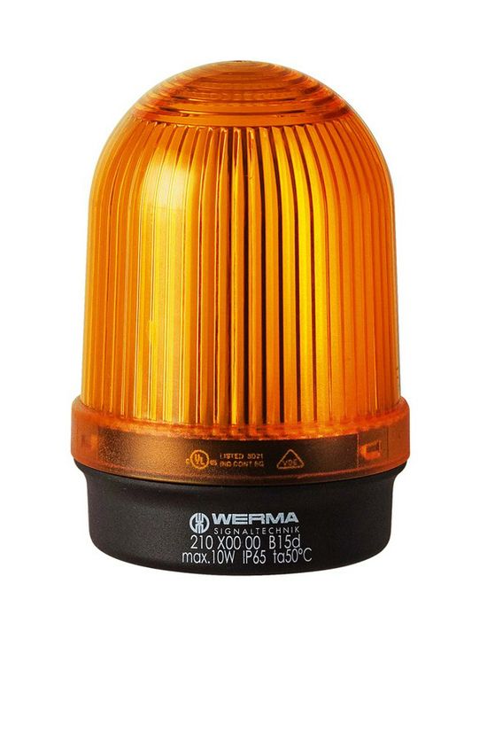 Fényjelző folyamatos lámpa nélkül 81mm 230V AC/DC BA15d sárga IP65 falonkívüli BM WERMA - 21030000