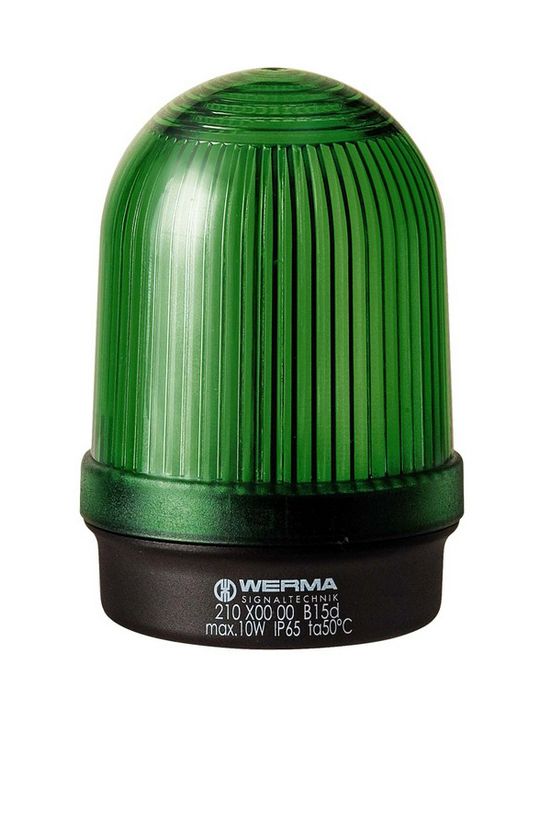 Fényjelző folyamatos lámpa nélkül 81mm 230V AC/DC BA15d zöld IP65 falonkívüli BM WERMA - 21020000