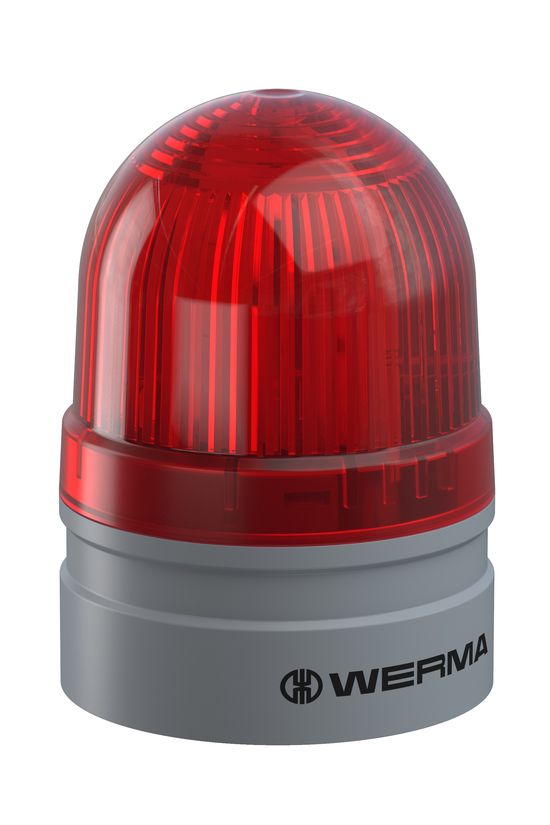 Fényjelző villanó EVS d62x85mm LED 230V AC falonkívüli piros műanyag IP66 Mini TwinFLASH WERMA - 26012060
