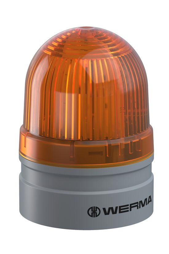 Fényjelző villanó EVS d62x85mm LED 230V AC falonkívüli sárga műanyag IP66 Mini TwinFLASH WERMA - 26032060
