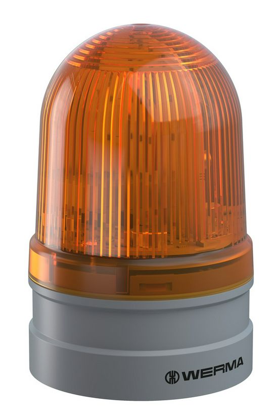 Fényjelző villanó EVS d85x130mm LED 24V AC/DC falonkívüli sárga műanyag IP66 Midi TwinFLASH WERMA - 26132070