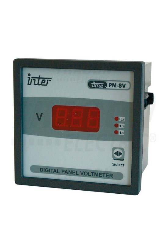 Feszültségmérő panelbe 3digit digitális 0-500Vméréstartomány AC 1-osztály 72mm x 72mm x TRACON - ACVMD-K-72-500