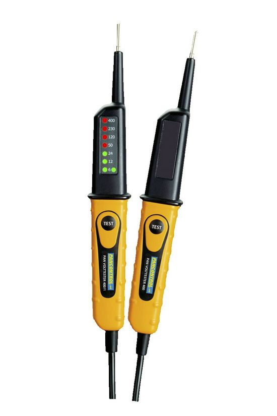 Feszültségvizsgáló +FI-teszt 2P-ellenőrzés 6-400V LED-kijelzés PAN Volttester 400FI Pancontrol - VOLTTESTER400FI