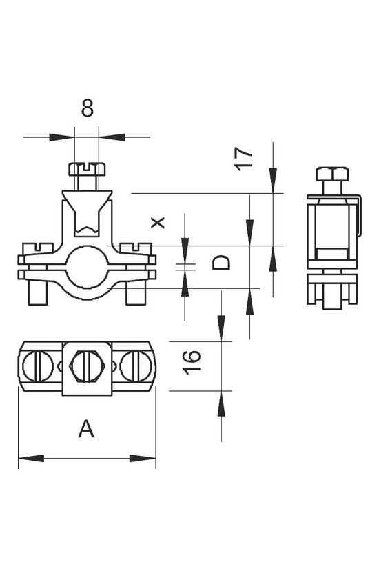 Földelő csőbilincs 1 1/4