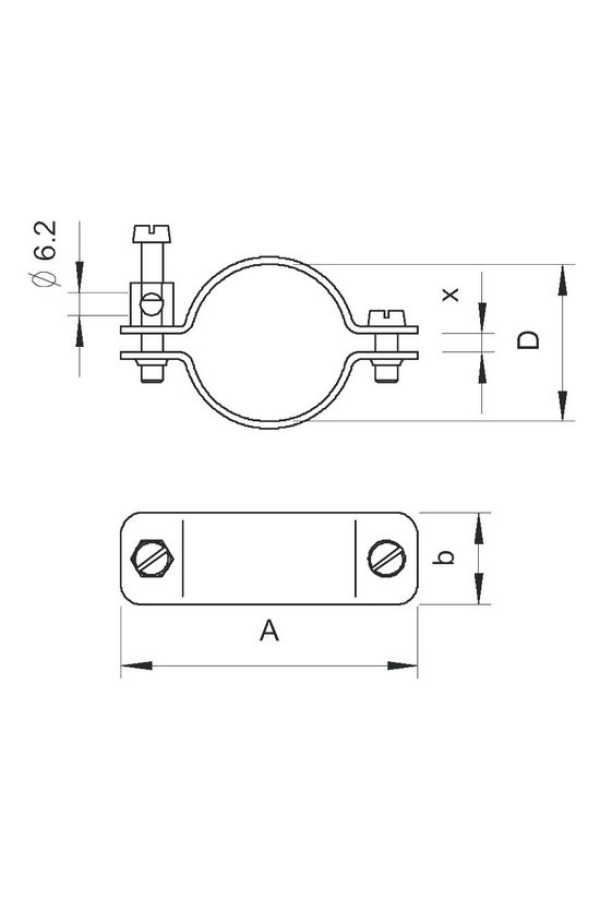 Földelő csőbilincs 3/4