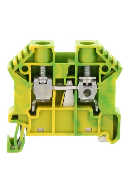 Földelő sorkapocs TS35 1-szintes 0,2-10mm2 zöld-sárga csavaros csavaros SSL 10/2A GNYE CONTA-CLIP - 17115.2